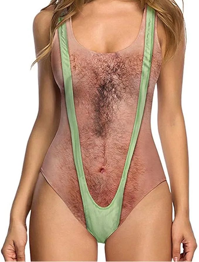 Bañador para mujer con pelo en el pecho - Oferta en Amazon