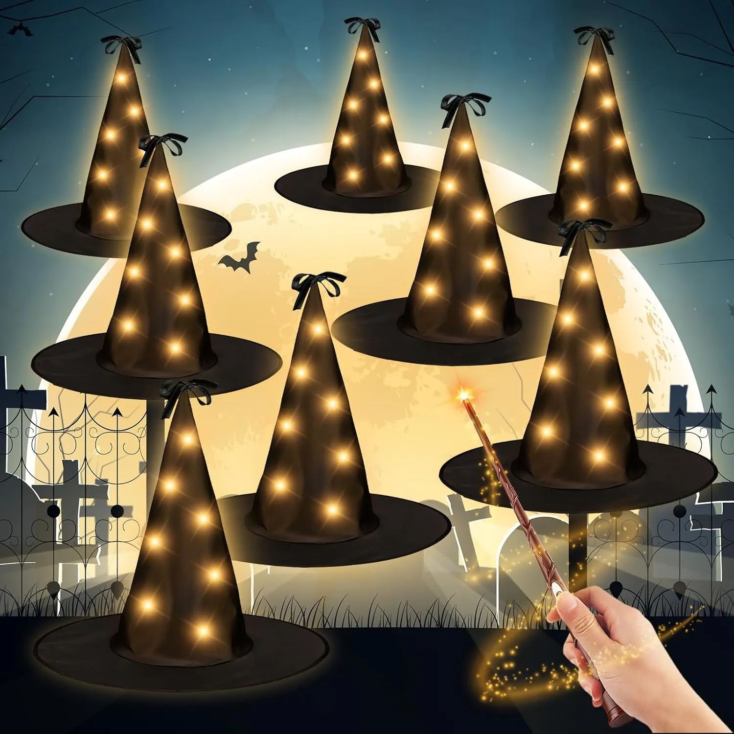 Sombreros de bruja decorativos - Oferta en Amazon