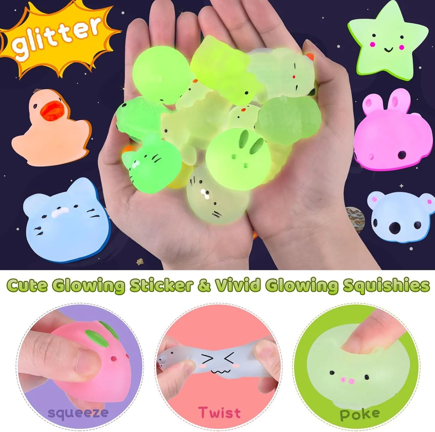 Squishys fluorescentes - Oferta en Amazon